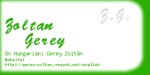 zoltan gerey business card