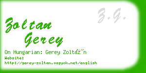 zoltan gerey business card